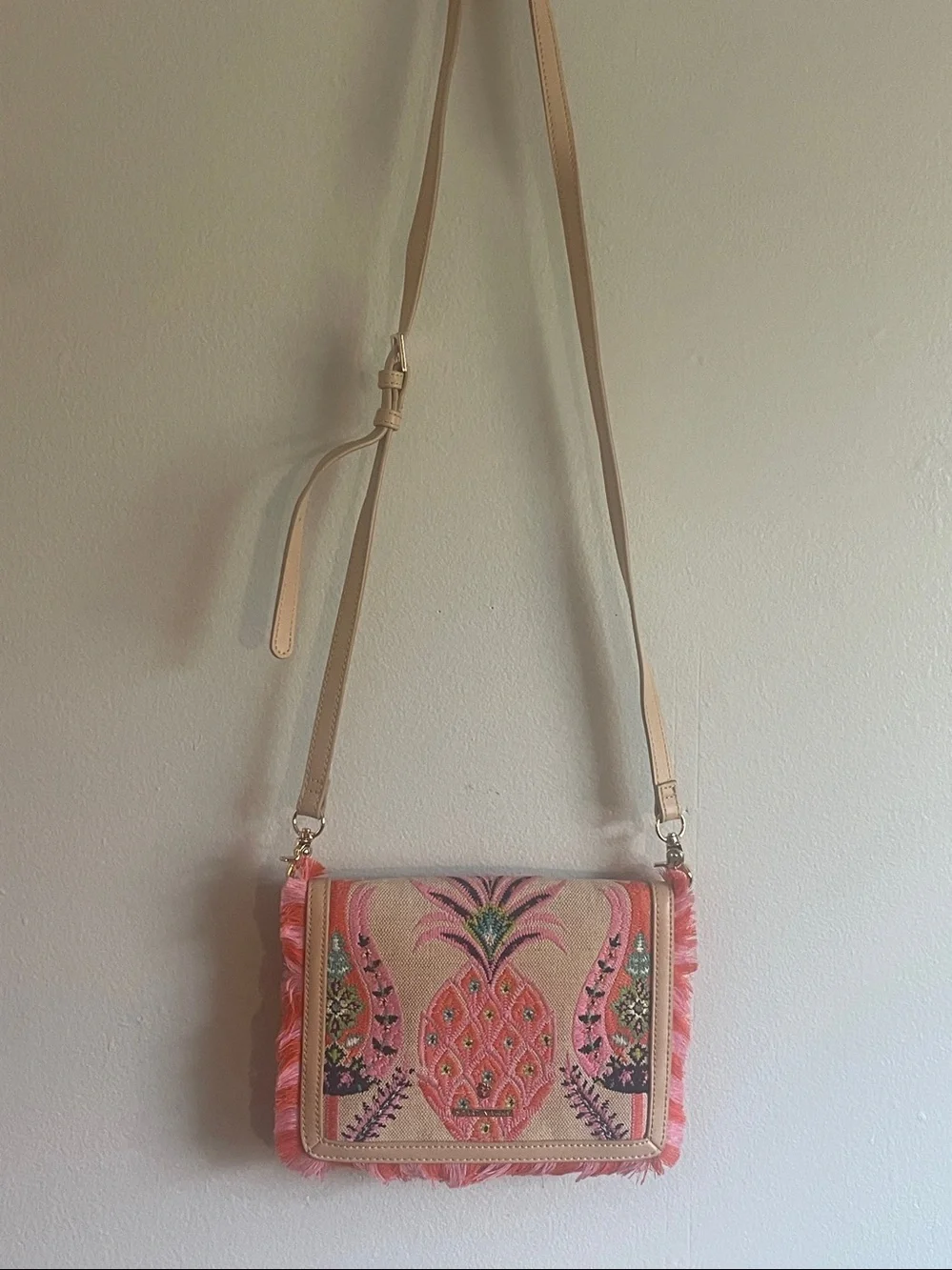 Spartina 449 Kaia Embroidered Pineapple Crossbody
